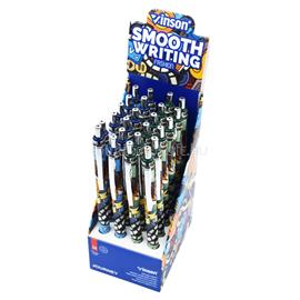 VINSON Golyóstoll nyomógombos 0,7mm Journey K62 vegyes test displ 24 db/display VINSON_59111 small