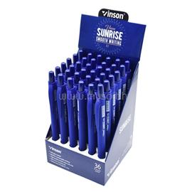 VINSON Golyóstoll nyomógombos 0,7mm Sunrise P12 kék test displ 36 db/display VINSON_59121 small