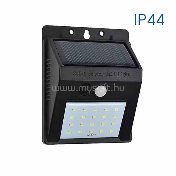 VIVALUX 004728, PIN Szolár LED reflektor, mozgásérzékelővel, 0,5W, 4000K, 110lm, IP44, Fekete,