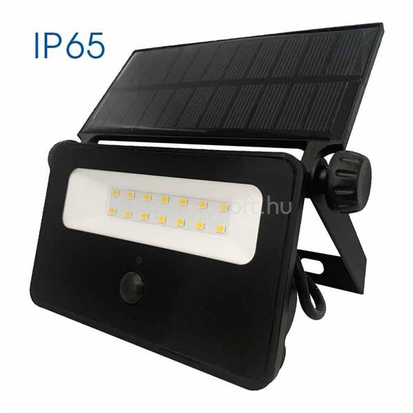 VIVALUX VIVALUX, 004725, UNO Szolár LED reflektor mozgásérzékelővel, 8W, 4000K, 800lm, IP65, 177x119x30 mm