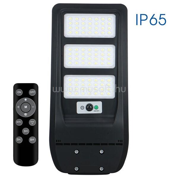 VIVALUX VIVALUX, 004986, REX Szolár LED Utcai világító, 100W, 6400K, 1400lm, IP65, fényvetési szög , 100°, ABS fekete,