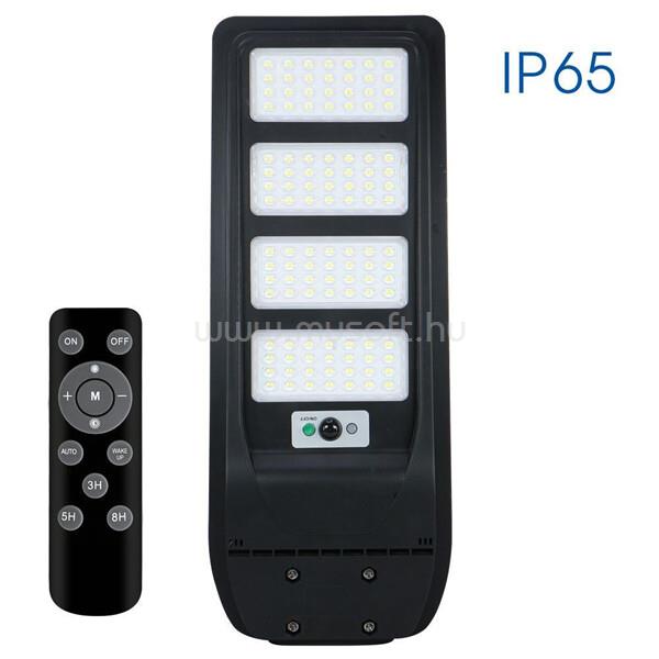 VIVALUX VIVALUX, 004987, REX Szolár LED Utcai világító, 150W, 6400K, 2300lm, IP65, fényvetési szög, 100°, ABS, Fekete