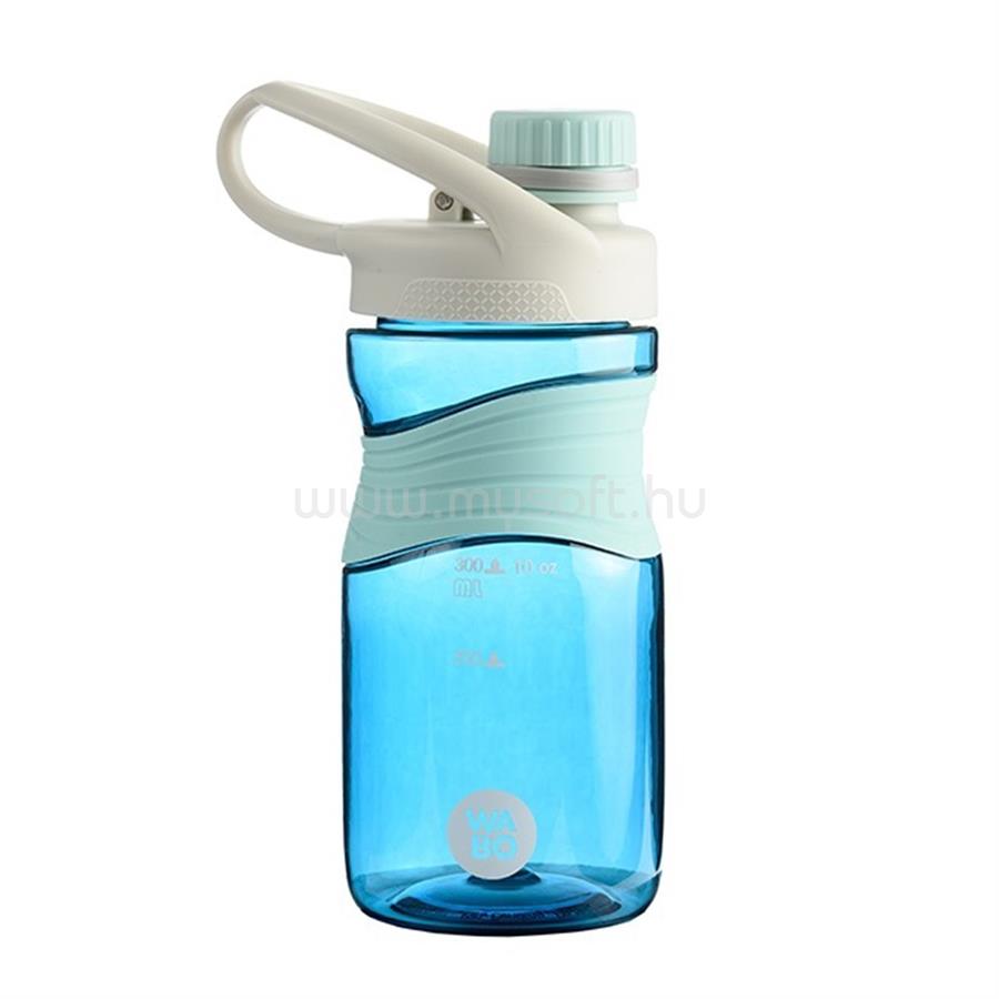 WABO Palack, műanyag, markolattal, kupakos, 450 ml, Wabo, kék