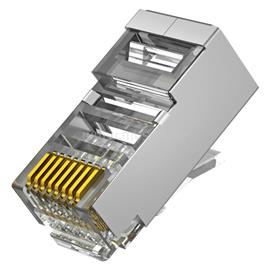 WALISEC csatlakozó - RJ45-6S (RJ45, Cat6, árnyékolt, 8P8C, aranyozott) 100db/csomag RJ45-6S small