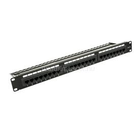 WALISEC patch panel - PP-P6U2402 (24 port, Cat6, 1U, árnyékolatlan, fekete) PP-P6U2402 small