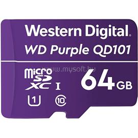 WESTERN DIGITAL MicroSD kártya - 64GB (microSDHC, SDA 6.0, 24/7 működtetés, Purple) WDD064G1P0C small