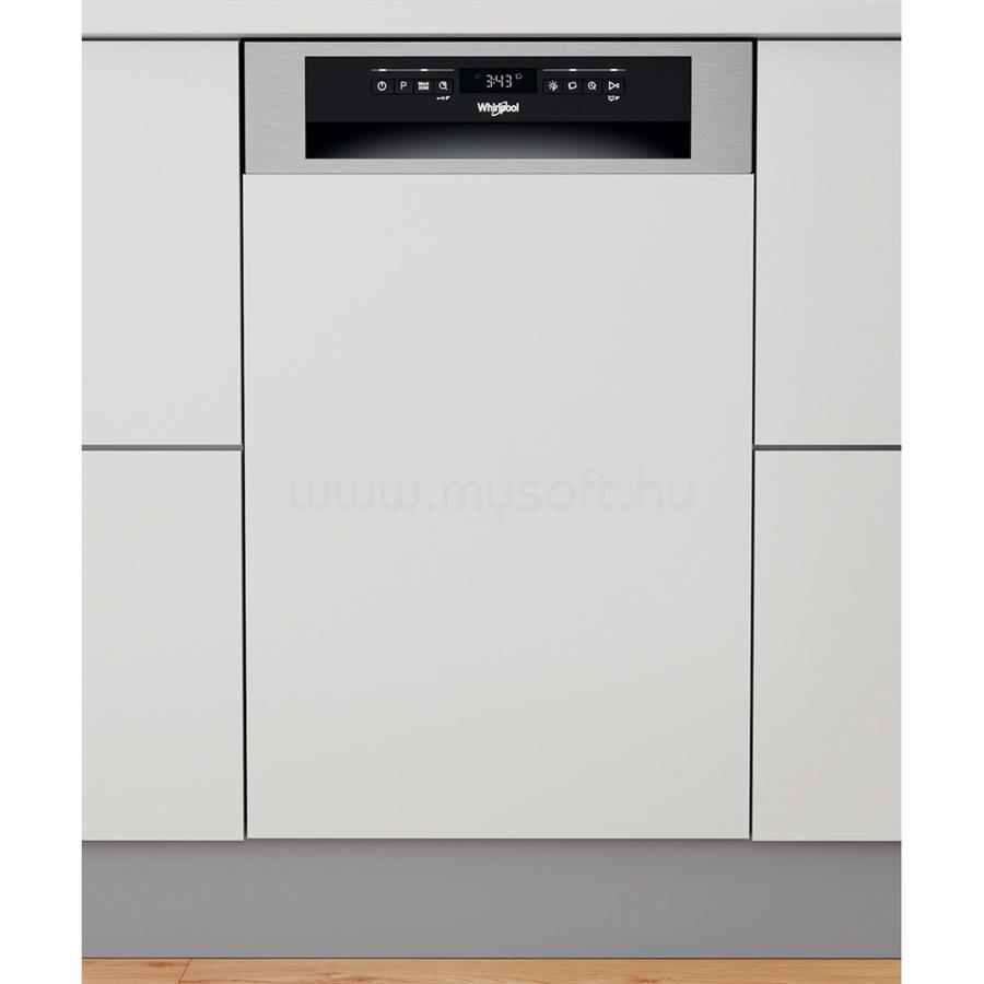 WHIRLPOOL WSBO 3O34 PF X beépíthető keskeny 10 terítékes mosogatógép