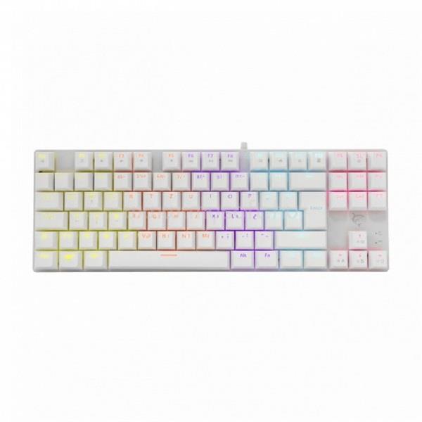 WHITE SHARK COMMANDOS GK-2106W/BL-HU fehér mechanikus (blue switch) gamer billentyűzet HU