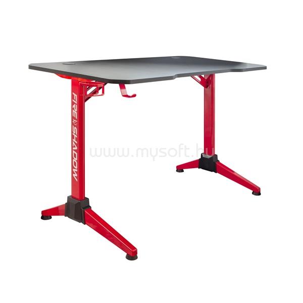 WHITE SHARK FIRE SHADOW gamer asztal (fekete-piros)