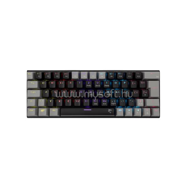 WHITE SHARK WAKIZASHI-2 mechanikus kék switch gamer vezetékes billentyűzet (magyar, fekete/szürke)
