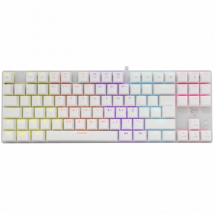 WHITE SHARK GK-2106W/R-US mechanikus gamer vezetékes billentyűzet angol lokalizáció (fehér)