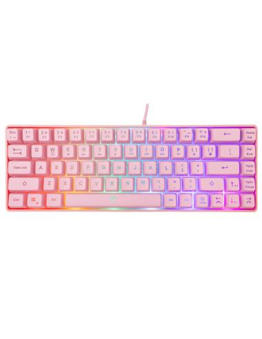 WHITE SHARK RONIN-P  GK-2201P-US  gamer vezetékes billentyűzet angol lokalizáció (rózsaszín)