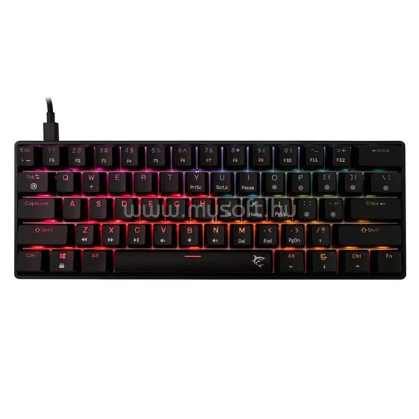 WHITE SHARK SHINOBI 2 mechanikus piros switch gamer vezetékes billentyűzet (magyar, fekete)