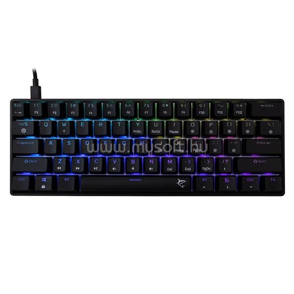 WHITE SHARK SHINOBI 2 mechanikus kék switch gamer vezetékes billentyűzet (magyar, fekete)