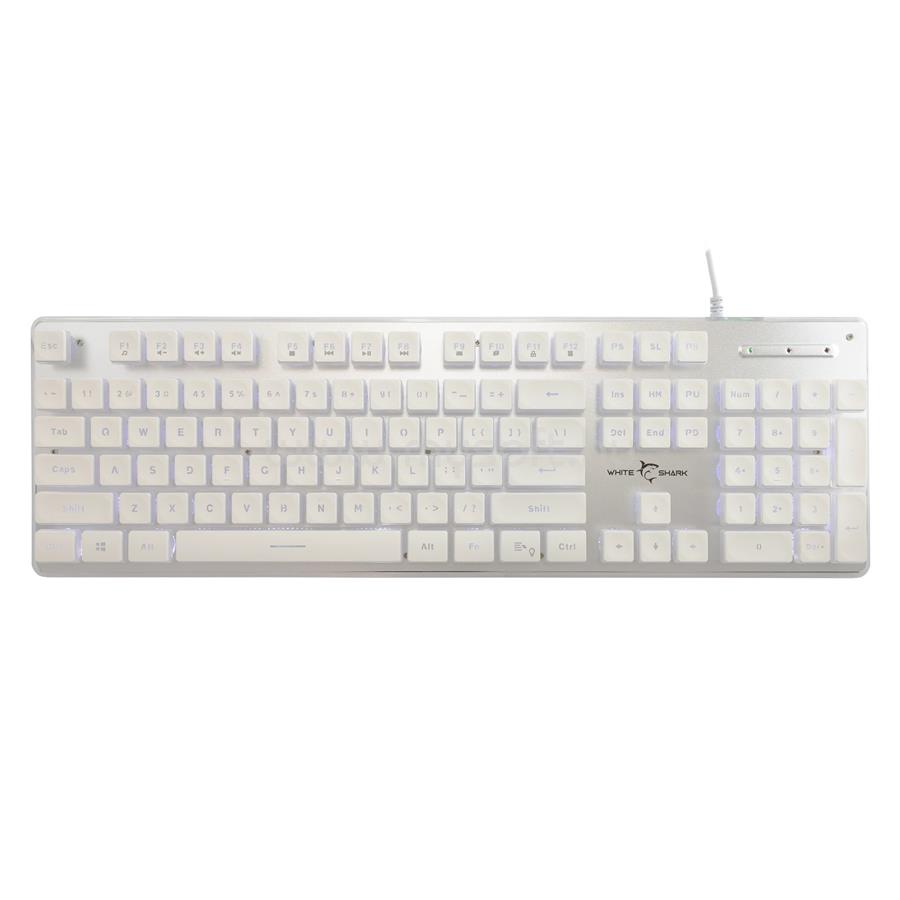 WHITE SHARK TACHI-W/US GK-003241W-US gamer vezetékes billentyűzet angol lokalizáció (fehér)