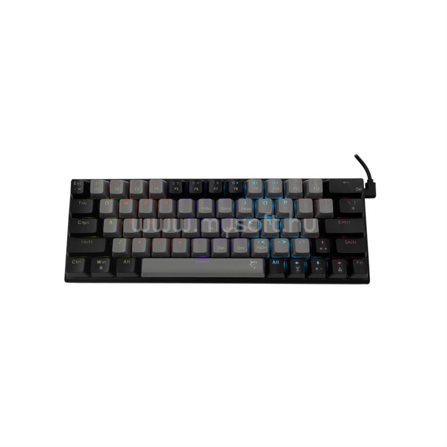 WHITE SHARK WAKIZASHI-2/G-B/R-HU mechanikus piros switch gamer vezetékes billentyűzet (magyar, szürke/fekete)