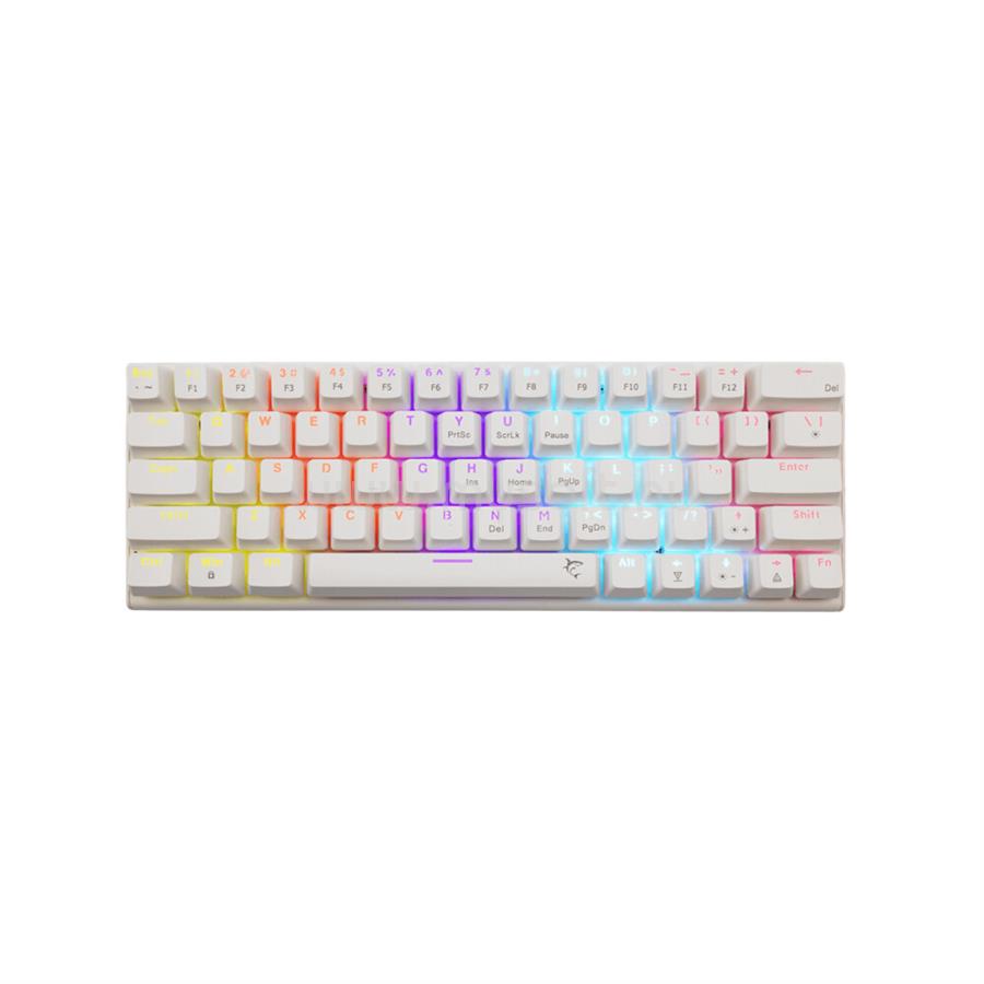 WHITE SHARK WAKIZASHI-2-W/R-US mechanikus piros switch gamer vezetékes billentyűzet amerikai angol lokalizáció (fehér)