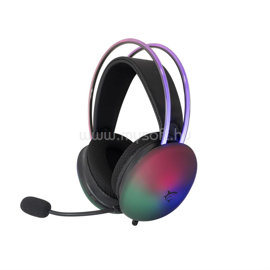 WHITE SHARK FIREFLY-B gamer vezetékes headset (fekete/RGB)