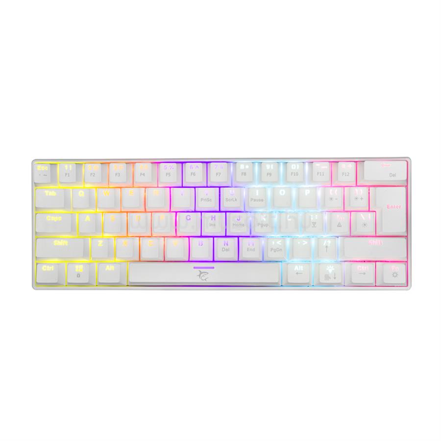 WHITE SHARK GK-2022W/BR-US SHINOBI gamer vezetékes billentyűzet angol lokalizáció (fehér)