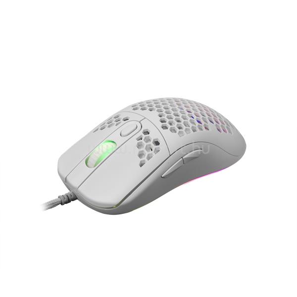 WHITE SHARK GALAHAD-W gamer vezetékes egér (fehér)