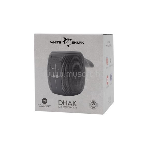 WHITE SHARK GBT-888G DHAK-G BLUETOOTH HANGSZÓRÓ 5W, TWS, szürke, 1200mA
