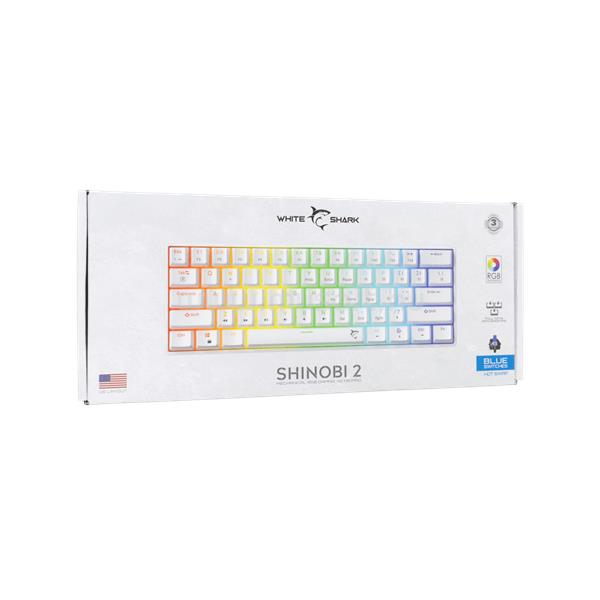 WHITE SHARK WHITE SHARK GK-004221W/BL-US SHINOBI-2/W-BL-US mech. bill. 61 kék gomb,fekete,angol