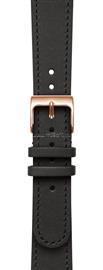 WITHINGS Leather Wristband 18mm w Rose Gold buckle for Scanwatch 38mm, Steel HR 36mm, Move, Move ECG, Steel - Black 3700546704345 small