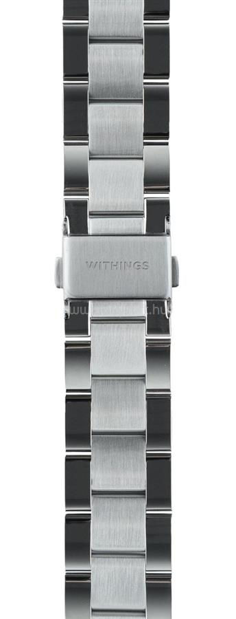 WITHINGS Metal 3in1 Wristband 18mm w Silver buckle for Scanwatch 38mm, Steel HR 36mm, Move - Silver