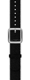 WITHINGS Polyethylene terephthalate Wristband 18mm w Silver buckle for Scanwatch 38mm, Steel HR 36mm, Move, Move ECG, Steel - Black & White 3700546706561 small