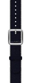 WITHINGS Polyethylene terephthalate Wristband 18mm w Silver buckle for Scanwatch 38mm, Steel HR 36mm, Move, Move ECG, Steel - Blue & White 3700546706585 small