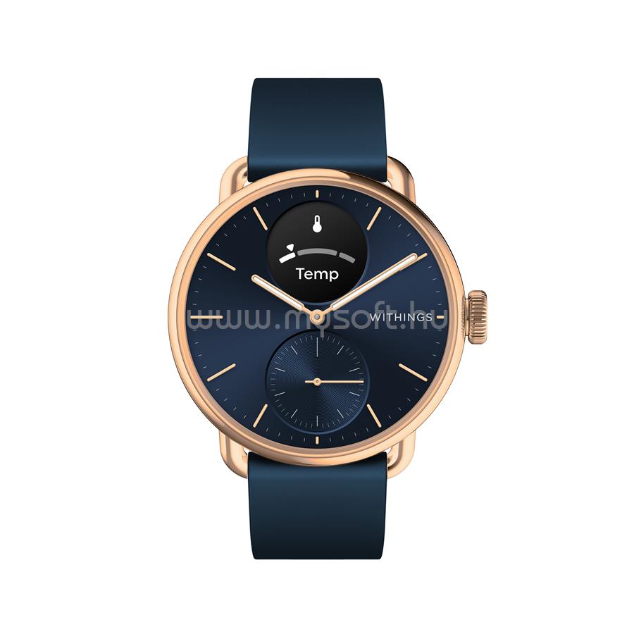WITHINGS Scanwatch 2 / 38mm (Activity, Sleep Tracker, ECG, Temperature, SPO2 / Stainless steel, fkm wristband, sapphire glass) - Blue