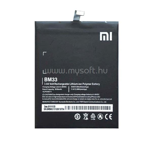 XIAOMI akku 3030mAh LI-Polymer (kizárólag Mi 4i kompatibilis)