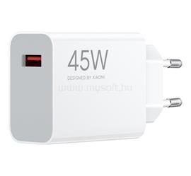XIAOMI hálózati töltő USB aljzat 45W, gyorstöltő, FEHÉR MDY-17-EF small