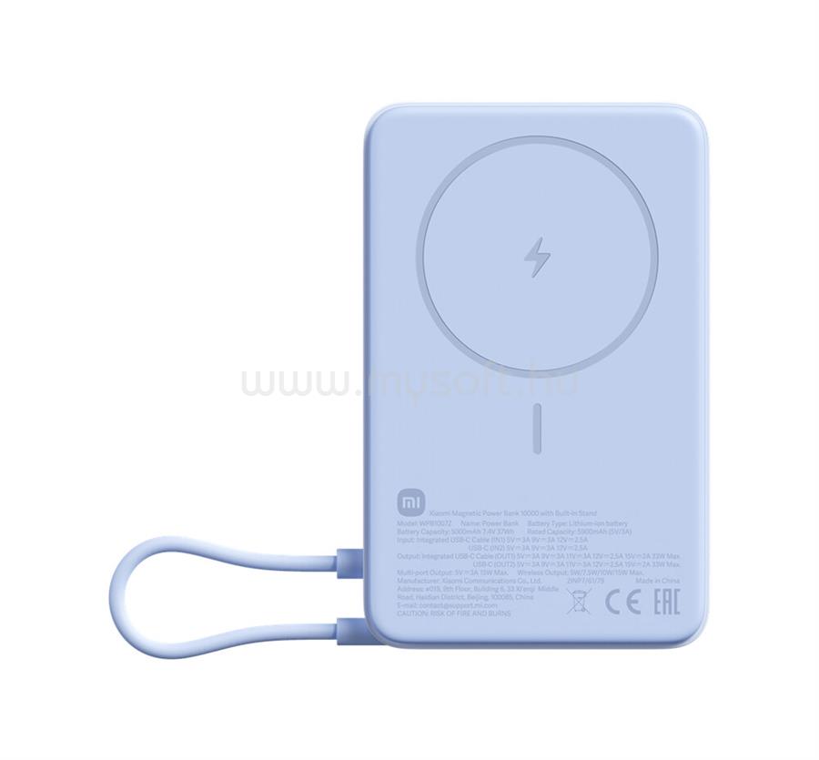 XIAOMI Magnetic Power Bank 10000 with Built-in Stand Blue