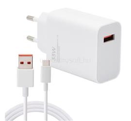 XIAOMI MDY-16-EF hálózati töltő USB aljzat 33W, PD gyorstöltő + Type-C kábel, FEHÉR MDY-16-EF_TYPE_C small