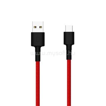 XIAOMI Mi USB-A - USB-C fonott adatkábel 1m - Piros/fekete