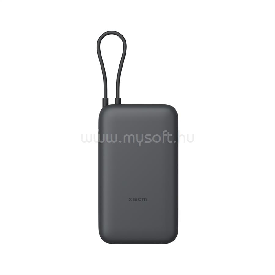 XIAOMI 20000mAh powerbank (intergált kábel, sötétszürke)