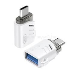 XO adapter USB aljzat - Type-C, OTG, FEHÉR XO_XO-NB256B small