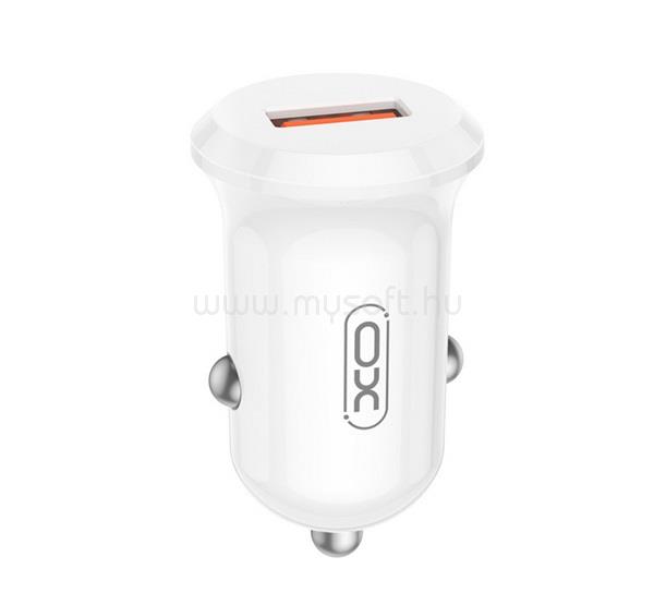 XO XO CC68 autós töltő USB aljzat 18W, PD gyorstöltő, FEHÉR