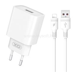 XO CE02D hálózati töltő Type-C aljzat 18W, PD gyorstöltő + lightning kábel, FEHÉR XO_XO-CE02D_LIGHTNING small