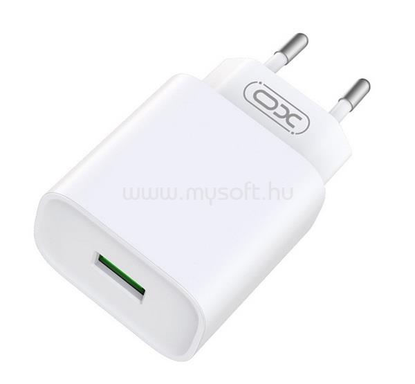 XO CE02D hálózati töltő Type-C aljzat 18W, PD gyorstöltő, FEHÉR
