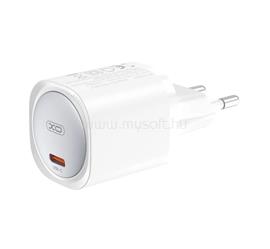 XO CE20 hálózati töltő Type-C aljzat 30W, PD gyorstöltő, FEHÉR XO_XO-CE20 small