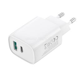 XO CE29 hálózati töltő USB+Type-C aljzat 20W, PD gyorstöltő 3.0, FEHÉR XO_CE29 small