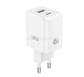 XO CE36 hálózati töltő USB+Type-C aljzat 45W, PD gyorstöltő 3.0, FEHÉR XO_CE36 small