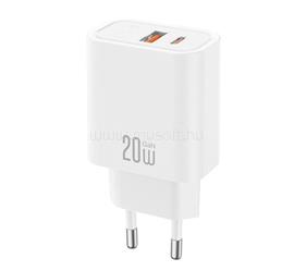 XO XO CE40 hálózati töltő USB+Type-C aljzat 20W, PD gyorstöltő, FEHÉR XO_XO-CE40 small