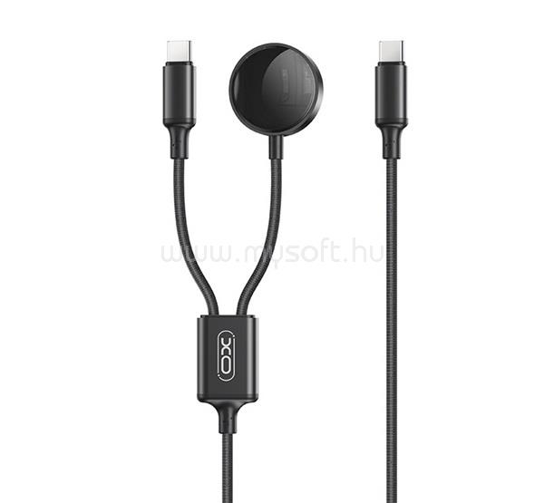 XO XO CX030 töltőkábel 2in1 Type-C - Type-C, 100cm, FEHÉR