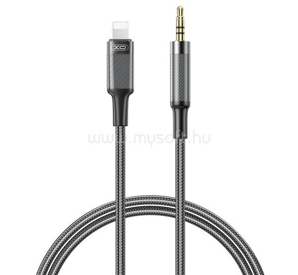XO iPhone 14 Plus / 14 Pro Max / 14 Pro NB-R279A audió kábel 3.5mm jack - lightning, 100cm, FEKETE