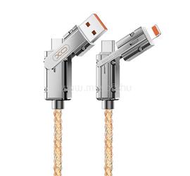 XO NB275 töltőkábel 4in1 Type-C/USB - Type-C/lightning, 100cm, EZÜST XO_XO-NB276 small