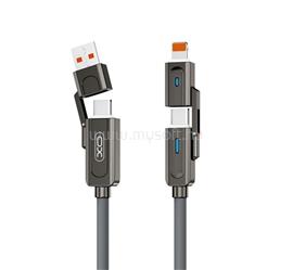 XO NB275 töltőkábel 4in1 Type-C/USB - Type-C/lightning, 100cm, FEKETE XO_XO-NB275 small