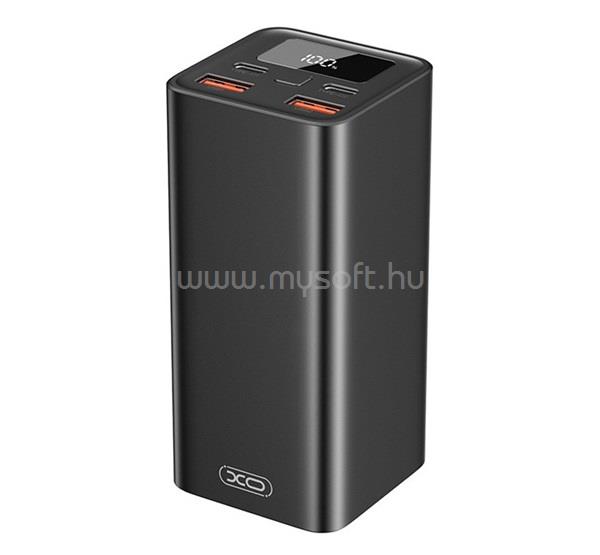 XO PB97 vésztöltő 2 USB+2 Type-C aljzat 20000mAh, LED kijelző, FEKETE